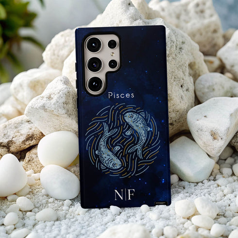 Personalized Blue Zodiac Horoscope Sign Galaxy Case